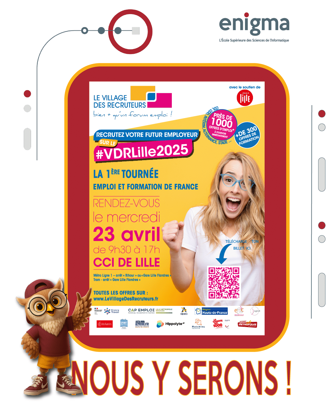 ENIGMA participe au Village des Recruteurs de Lille : viens nous rencontrer !